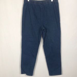 Denim Leggings Avenue Jeans elastic waist, blue, size 18 Petite